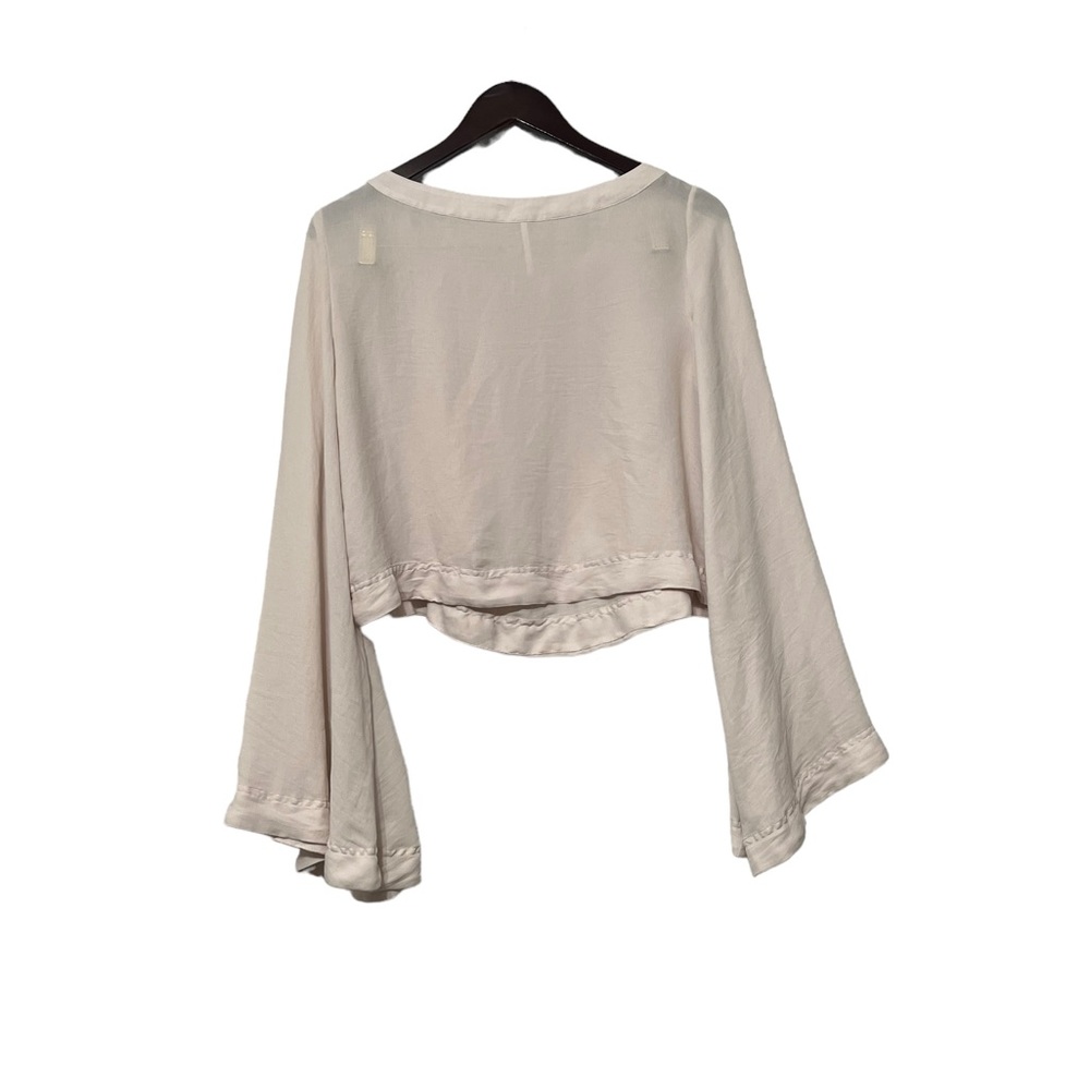 FREE PEOPLE Wide Sleeve Sheer Blouse Top - Picture 4 of 6
